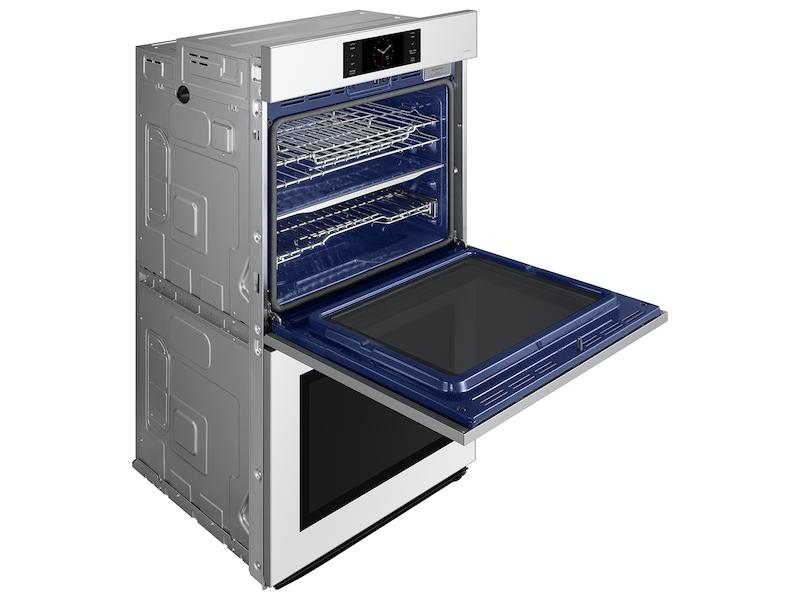 Samsung NV51CB700D12 Bespoke 30" White Glass Double Wall Oven With Ai Pro Cooking™ Camera