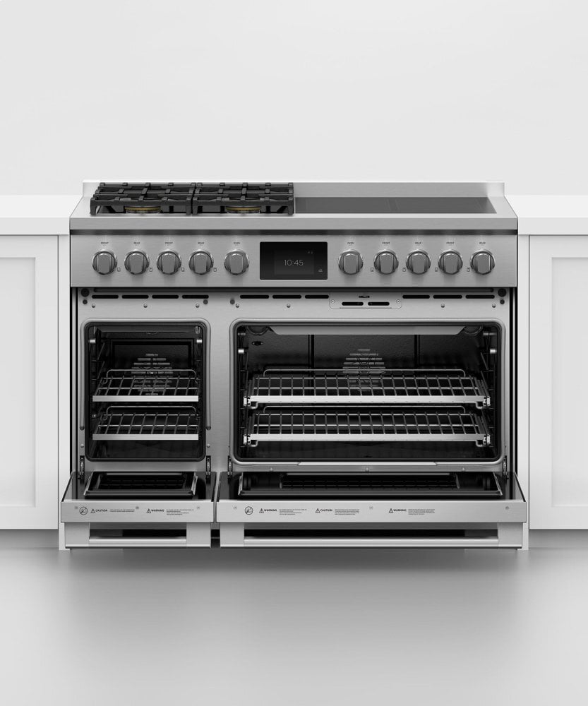 Fisher & Paykel RHV3484N Dual Fuel Range, 48", 4 Burners, 4 Induction Zones, Self-Cleaning