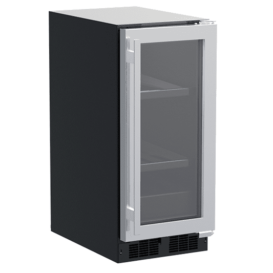 Marvel MLBV215SG01A 15-In Built-In Beverage Center With Door Style - Stainless Steel Frame Glass
