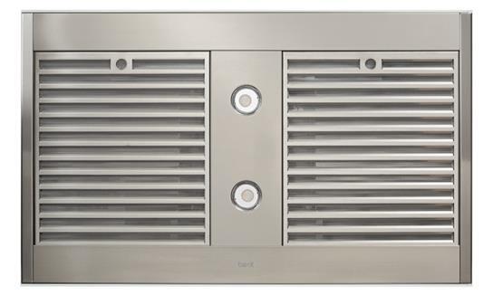 Best Range Hoods ICB3I36SBW Ispira 36-In. 650 Max Cfm Stainless Steel Island Range Hood With Purled&#8482; Light System And White Glass