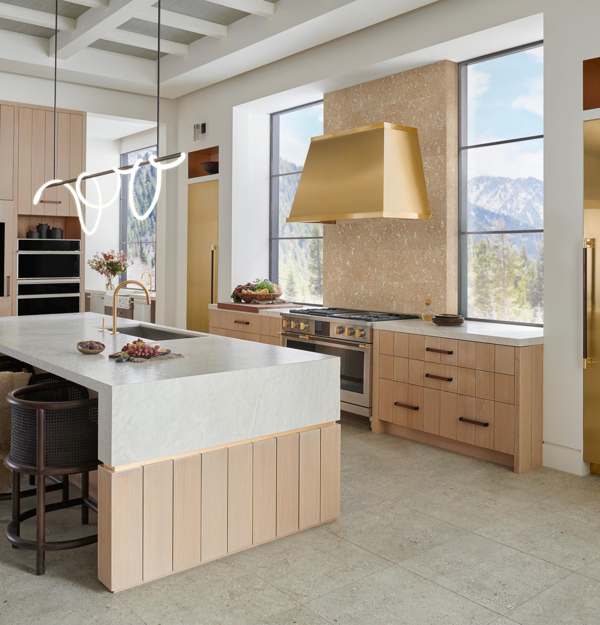 Monogram ZVC53DWB1 Monogram 53" Brass Designer Collection Hood Insert Sold Separately