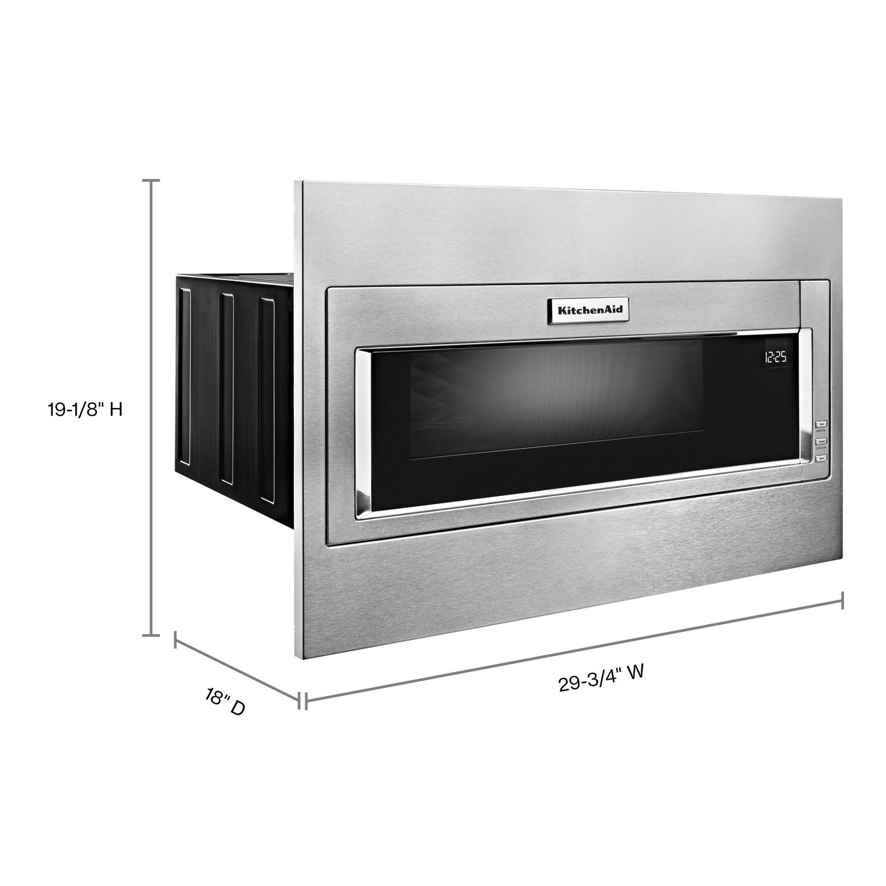 Kitchenaid KMBT5511KSS 1000 Watt Built-In Low Profile Microwave With Standard Trim Kit - Stainless Steel