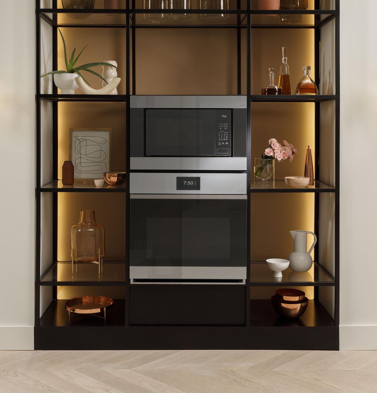 Cafe CTS90DM2NS5 Café™ Minimal Series 30" Smart Built-In Convection Single Wall Oven In Platinum Glass