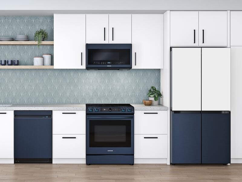 Samsung NE63A8711QN 6.3 Cu. Ft. Smart Bespoke Slide-In Electric Range With Smart Dial & Air Fry In Navy Steel