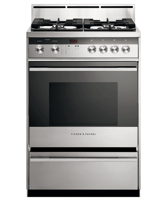 Fisher & Paykel OR24SDMBGX2N Gas Range, 24", 4 Burners