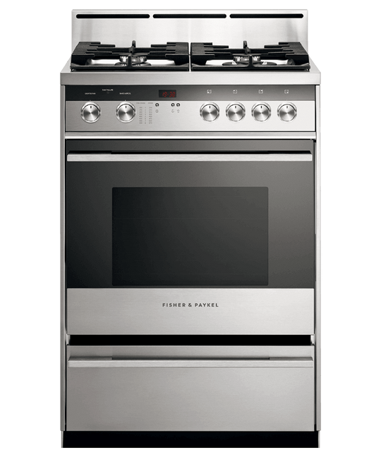 Fisher & Paykel OR24SDMBGX2N Gas Range, 24", 4 Burners