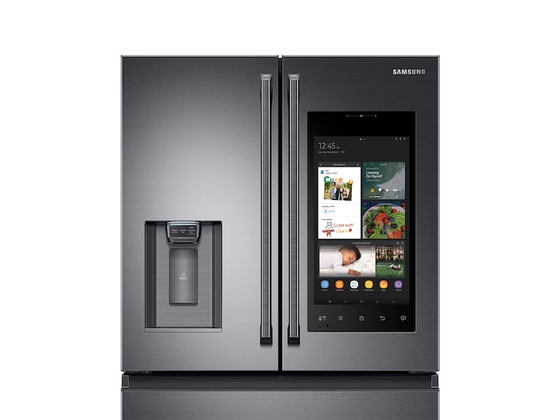 Samsung RF23M8590SG 22 Cu. Ft. Family Hub&#8482; Counter Depth 4-Door French Door Refrigerator In Black Stainless Steel