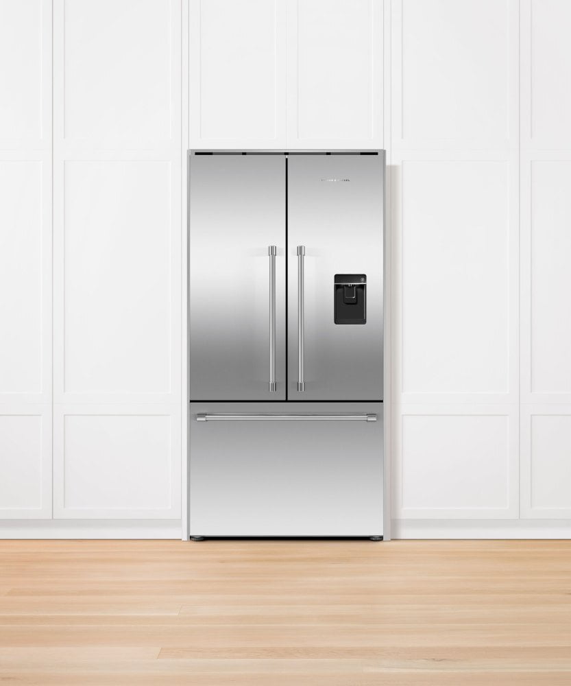 Fisher & Paykel RF201ACUSX1N Freestanding French Door Refrigerator Freezer, 36", 20.1 Cu Ft, Ice & Water