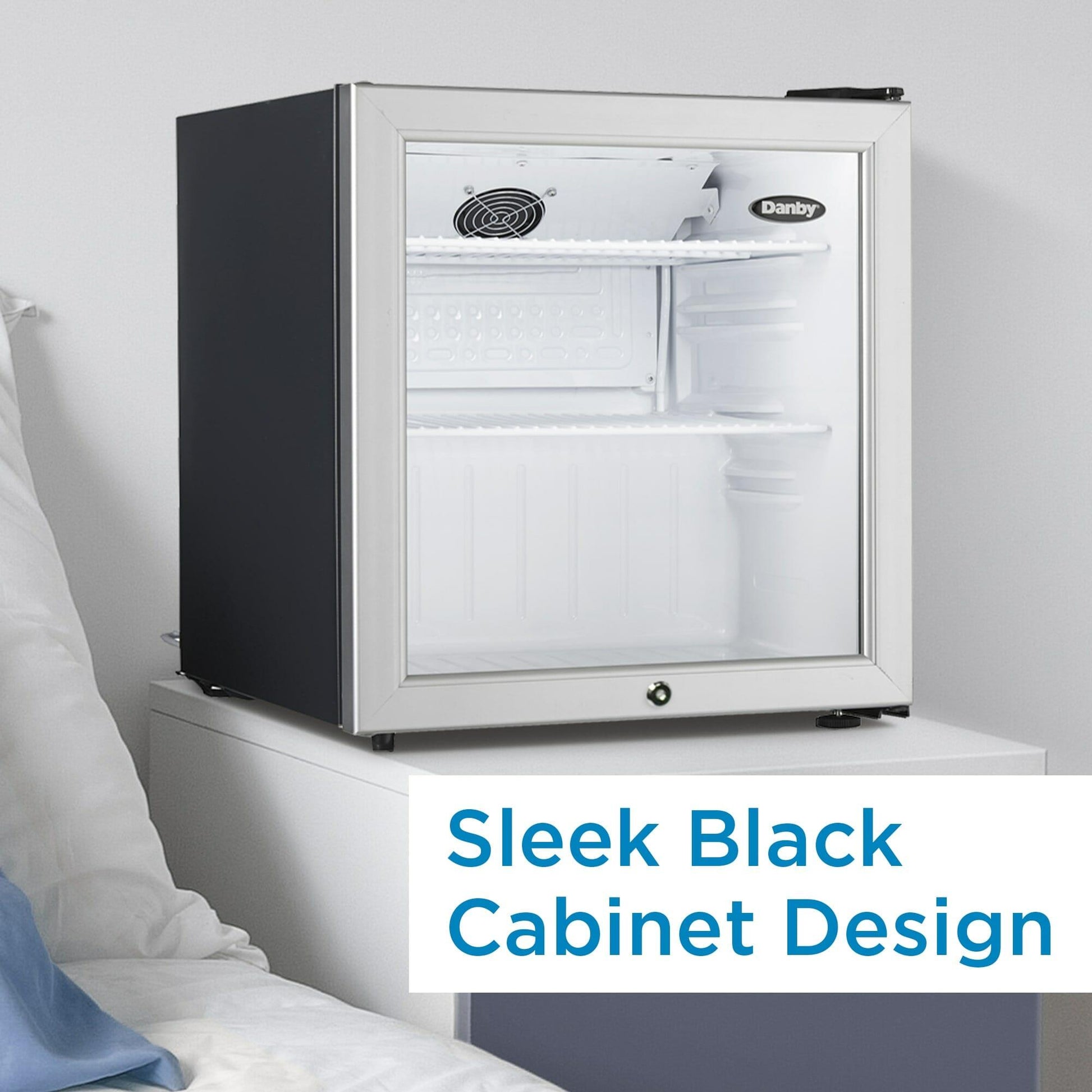 Danby DAG016A2BDB Danby 1.6 Cu. Ft. Compact Glass Door Fridge In Platinum