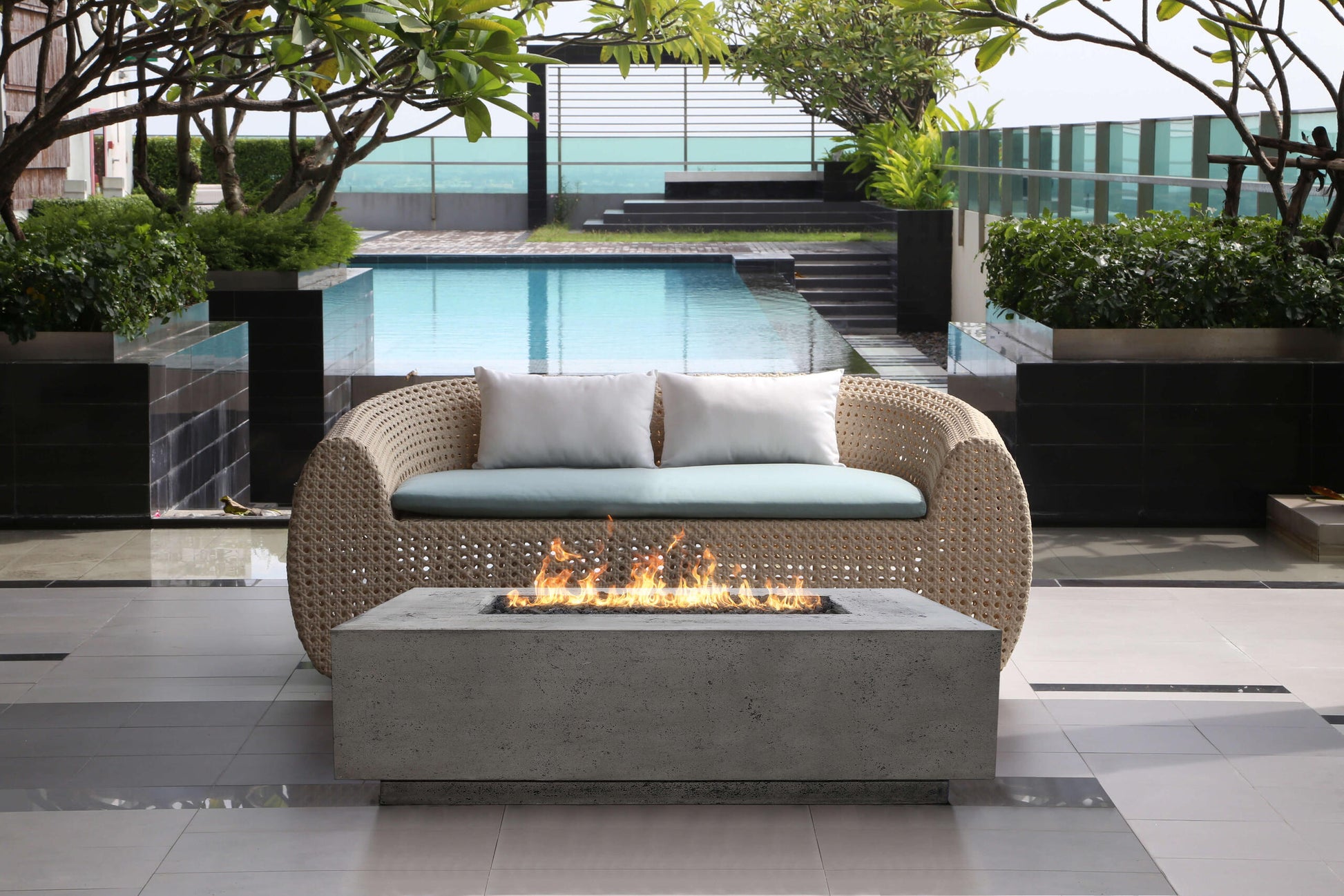 Xo Appliance XOFREC6032GR Fire Rectangular Table 60" X 32" Natural Gas Fired Gfrc - Gray