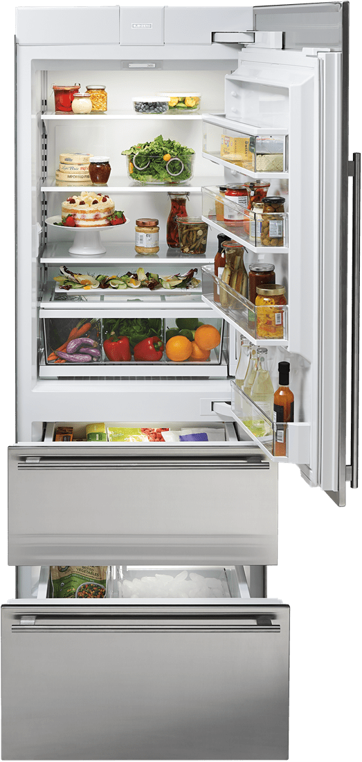 Sub-Zero IT30CIIDRH 30" Designer Over-And-Under Refrigerator/Freezer With Ice Maker And Internal Dispenser - Panel Ready