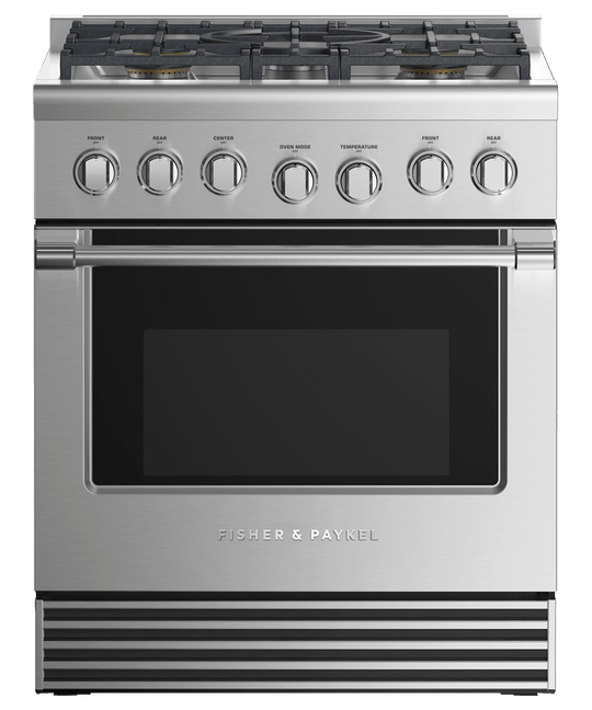 Fisher & Paykel RDV2305LN Dual Fuel Range, 30", 5 Burners