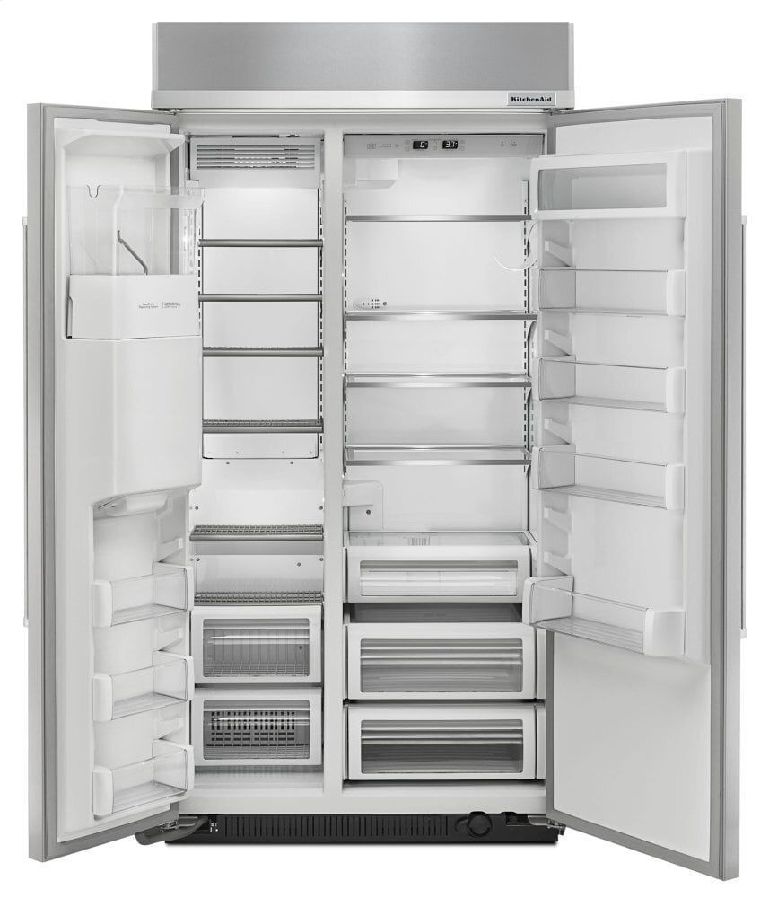 Kitchenaid KBSD612ESS 25.0 Cu. Ft 42-Inch Width Built-In Side By Side Refrigerator - Stainless Steel