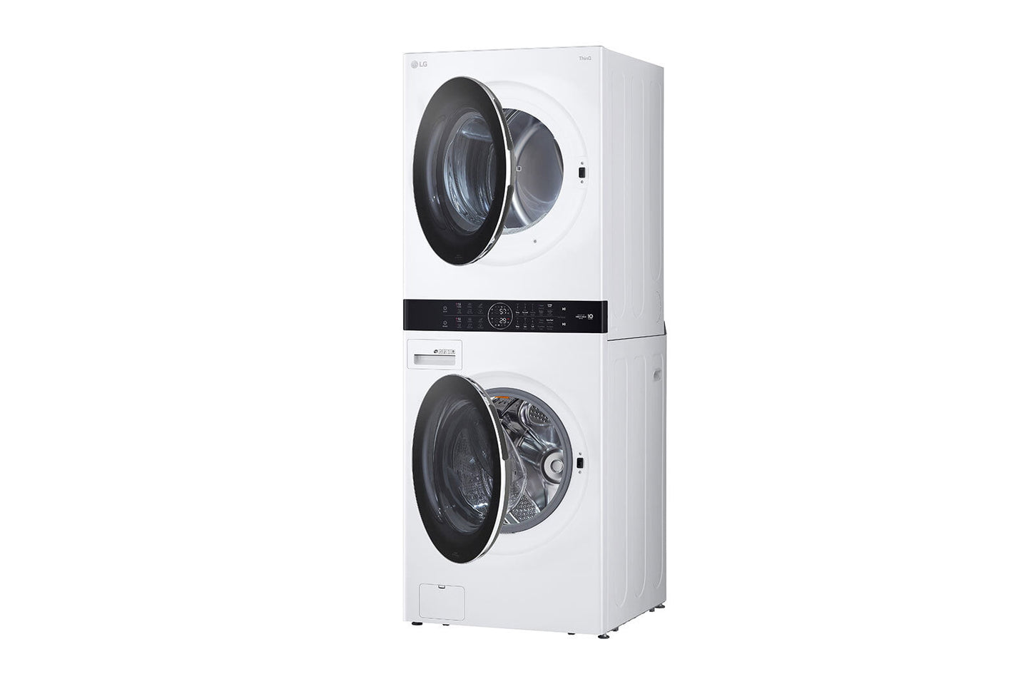 Lg WKEX200HWA Single Unit Front Load Lg Washtower&#8482; With Center Control&#8482; 4.5 Cu. Ft. Washer And 7.4 Cu. Ft. Electric Dryer