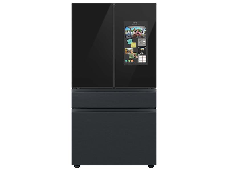 Samsung RF23BB89008M Bespoke 4-Door French Door Refrigerator (23 Cu. Ft.) - With Top Left And Family Hub&#8482; Panel In Charcoal Glass - And Matte Black Steel Middle And Bottom Panels
