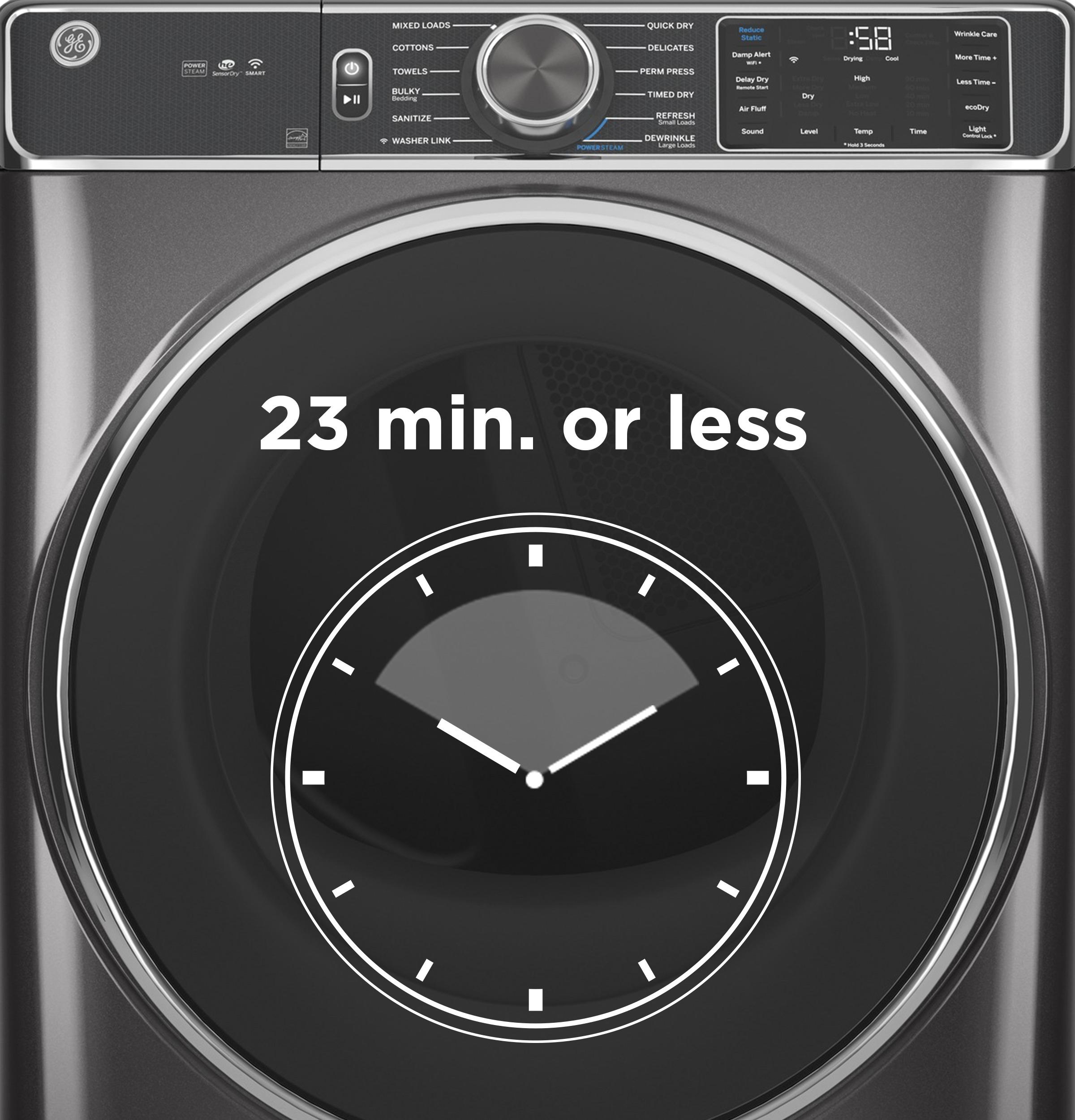 Ge Appliances GFD65ESPVDS Ge® 7.8 Cu. Ft. Capacity Smart Front Load Electric Dryer With Steam And Sanitize Cycle