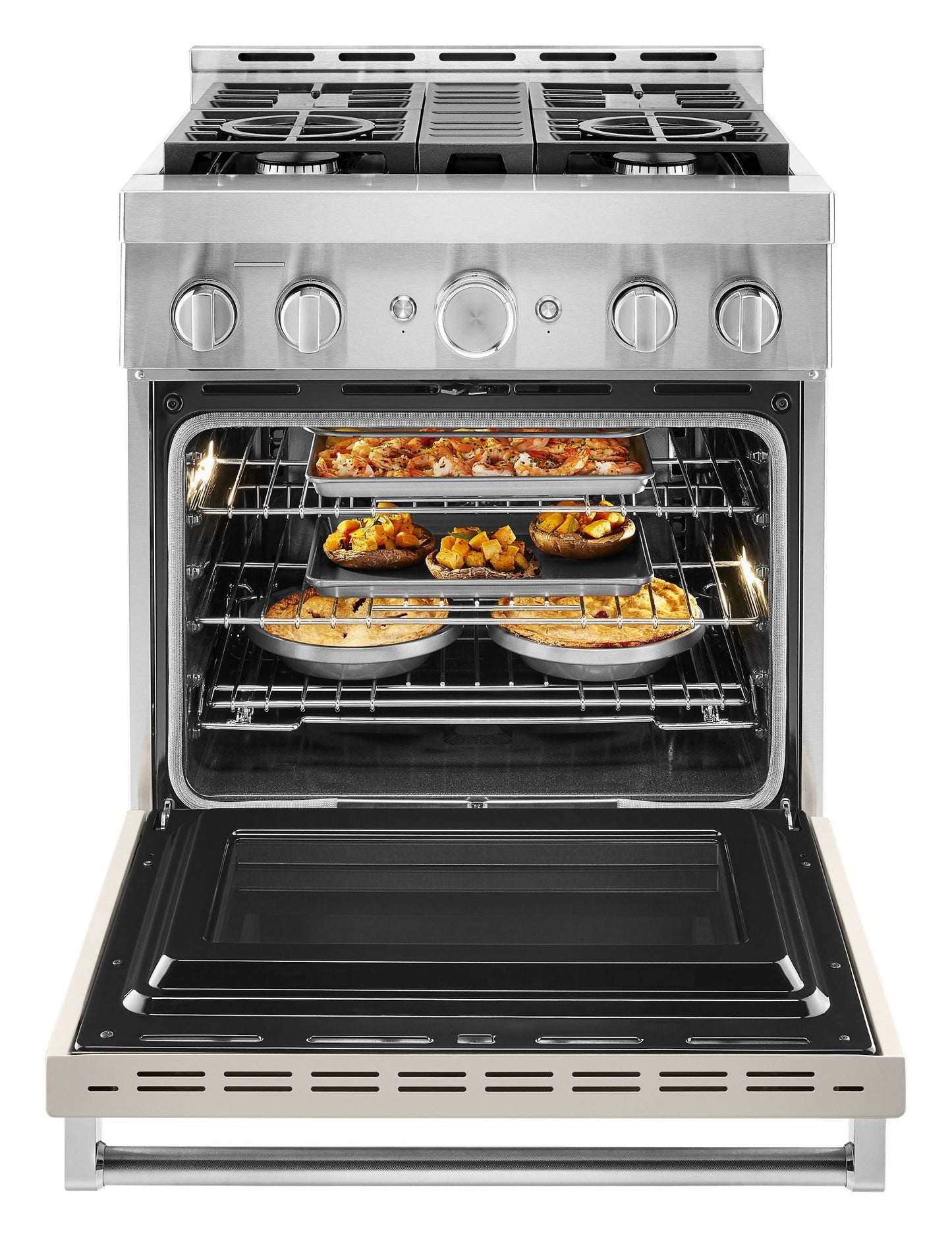 Kitchenaid KFGC500JMH Kitchenaid® 30'' Smart Commercial-Style Gas Range With 4 Burners - Milkshake