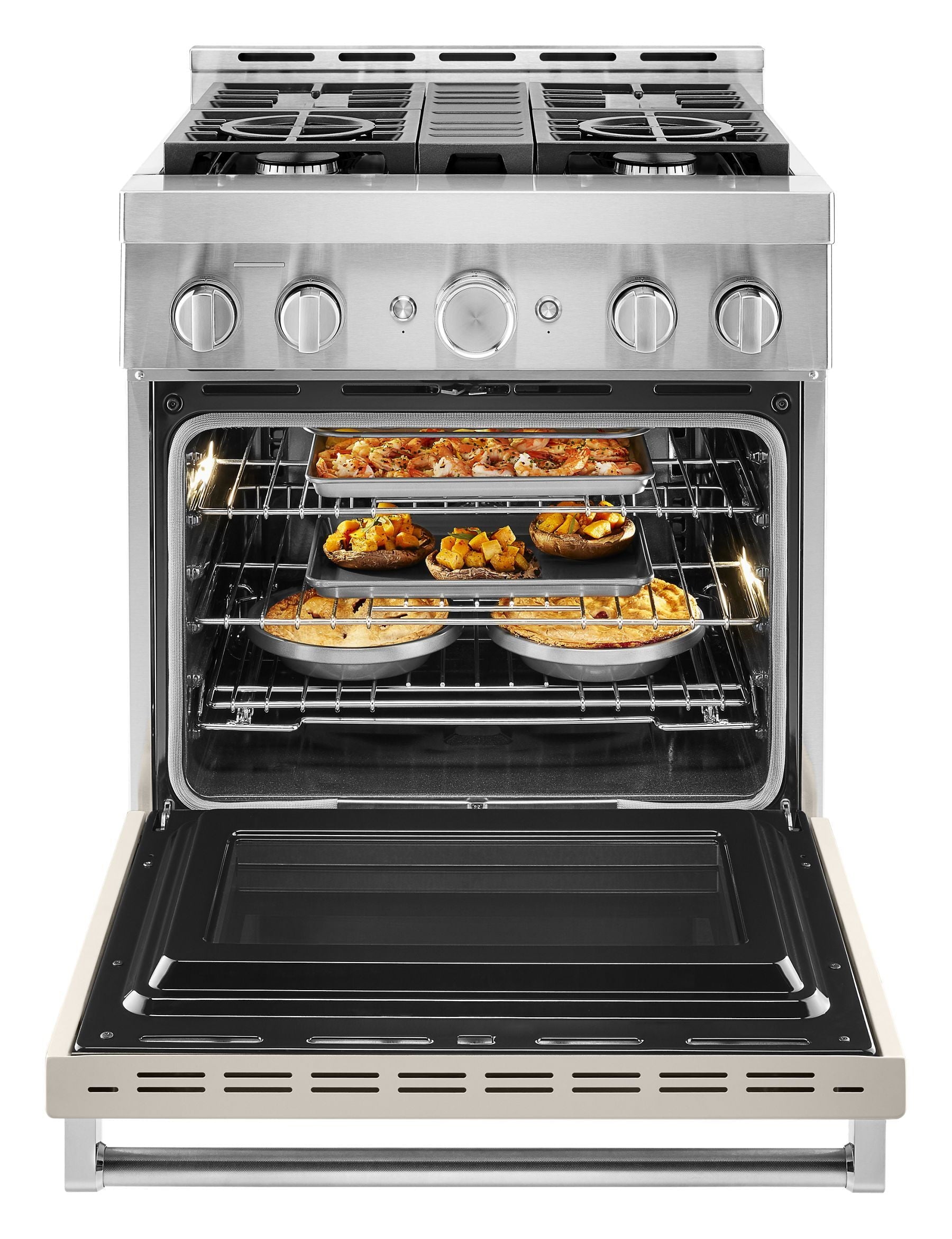 Kitchenaid KFGC500JMH Kitchenaid® 30'' Smart Commercial-Style Gas Range With 4 Burners - Milkshake