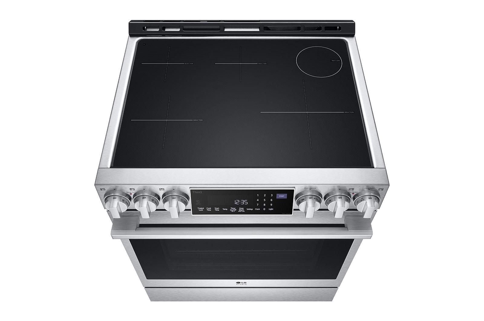 Lg LSIS6338F Lg Studio 6.3 Cu. Ft. Instaview® Induction Slide-In Range With Air Fry And Air Sous Vide