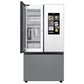 Samsung RF30BB69006M Bespoke 3-Door French Door Refrigerator (30 Cu. Ft.) - With Top Left And Family Hub™ Panel In White Glass - And Matte Grey Glass Bottom Door Panel