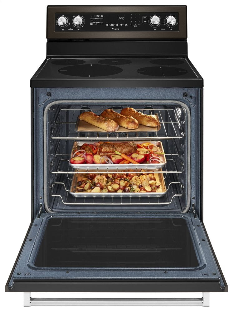 Kitchenaid KFEG500EBS 30-Inch 5-Element Electric Convection Range - Black Stainless Steel With Printshield™ Finish