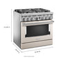 Kitchenaid KFDC506JMH Kitchenaid® 36'' Smart Commercial-Style Dual Fuel Range With 6 Burners - Milkshake
