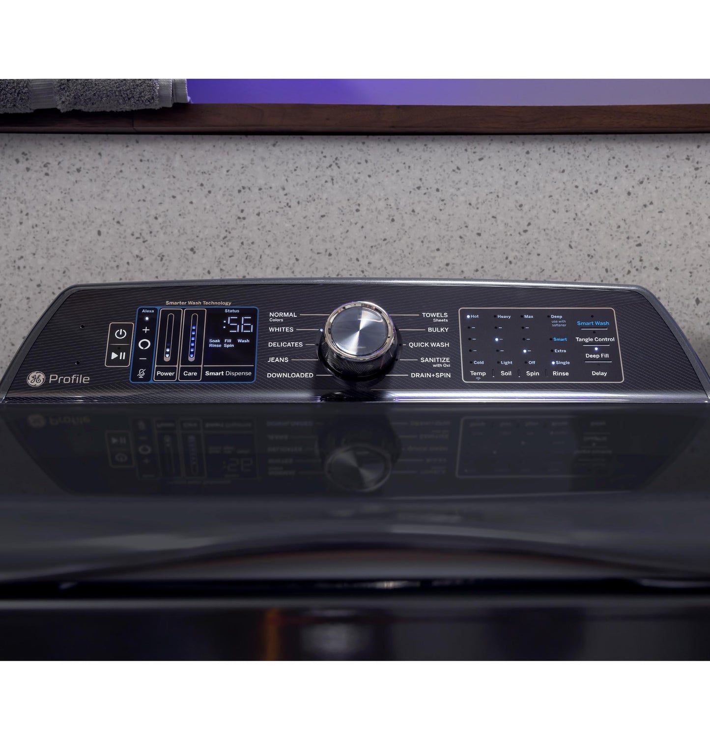 Ge Appliances PTW905BPTRS Ge Profile™ 5.3 Cu. Ft. Capacity Washer With Smarter Wash Technology And Flexdispense™