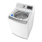 Lg WT7405CW 5.3 Cu.Ft. Mega Capacity Smart Wi-Fi Enabled Top Load Washer With 4-Way™ Agitator & Turbowash3D™ Technology