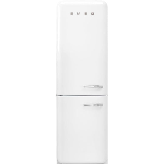 Smeg FAB32ULWH3 '50S Style No Frost' Fridge-Freezer, White, Left Hand Hinge, 60 Cm (Approx 24")