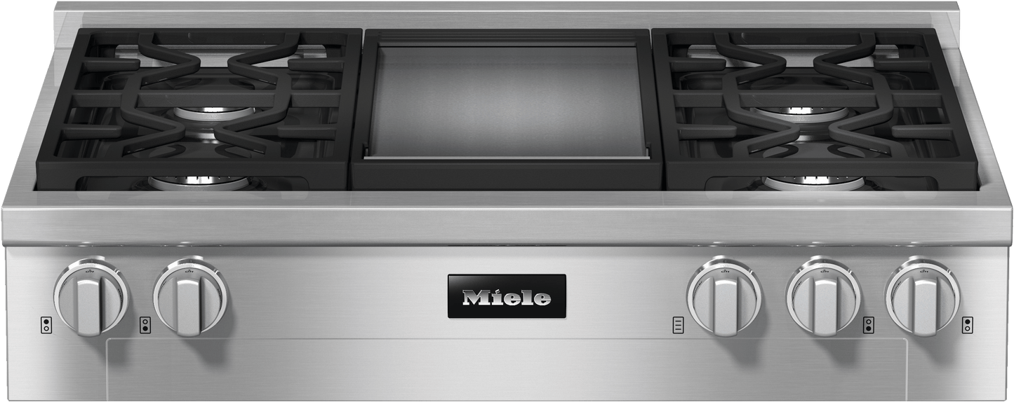 Miele KMR11363LP Rangetop With 4 Burners And Griddle For Versatility And Performance