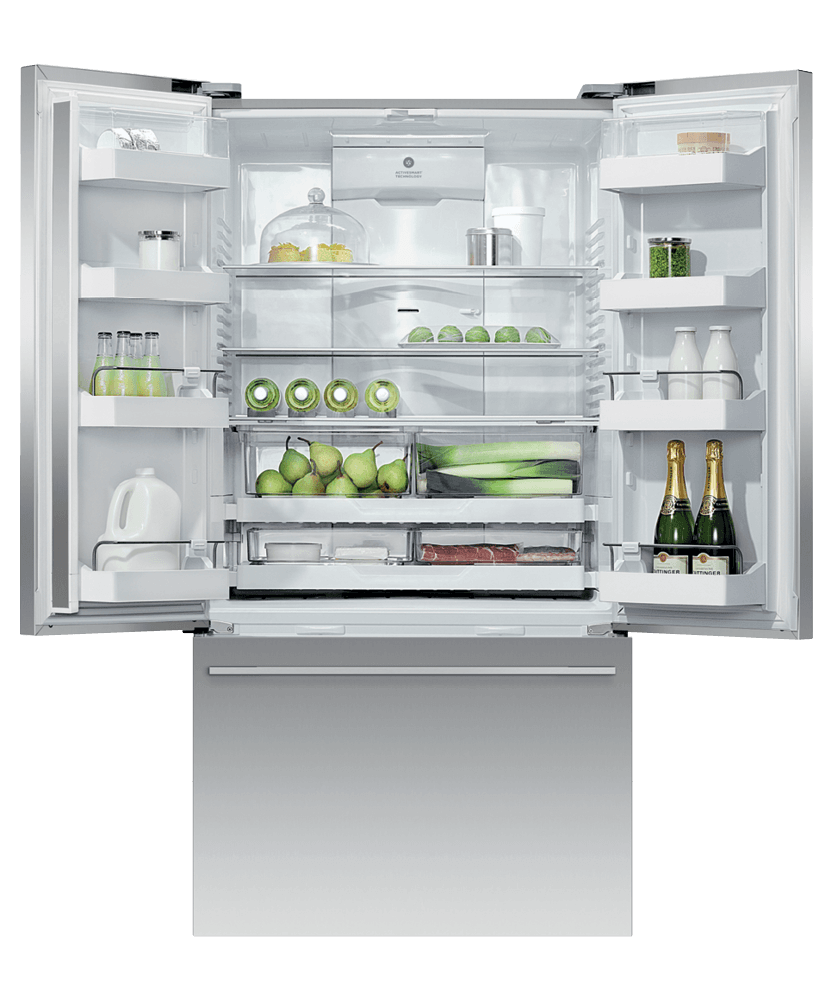 Fisher & Paykel RF201ADUSX5N Freestanding French Door Refrigerator Freezer, 36", 20.1 Cu Ft, Ice & Water