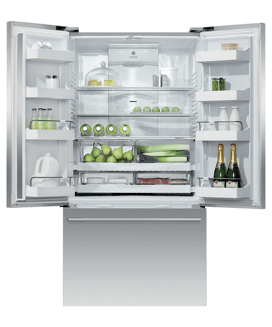 Fisher & Paykel RF201ADUSX5N Freestanding French Door Refrigerator Freezer, 36", 20.1 Cu Ft, Ice & Water