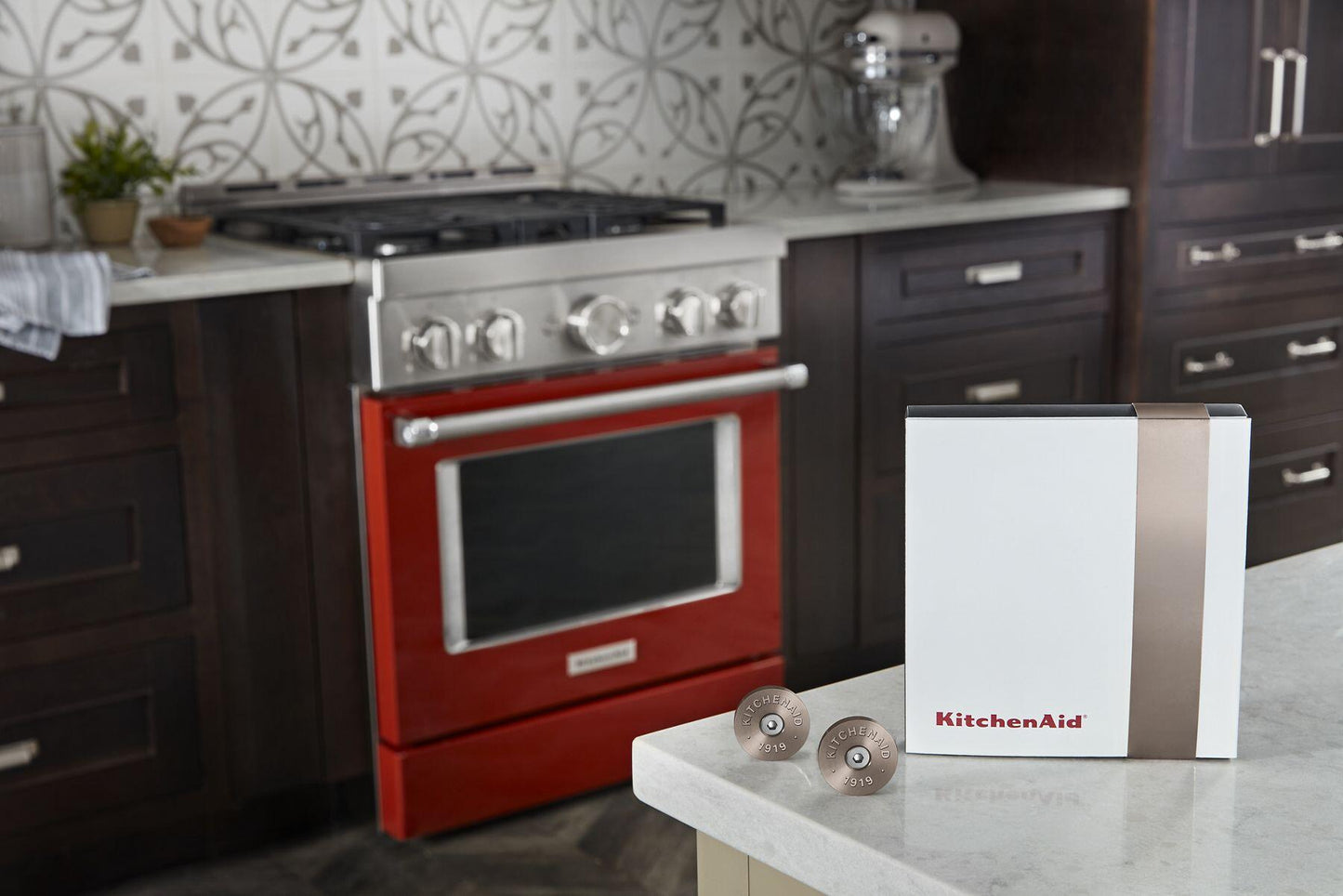 Kitchenaid W11368841BN Kitchenaid® Commercial-Style Range Handle Medallion Kit - Bronze