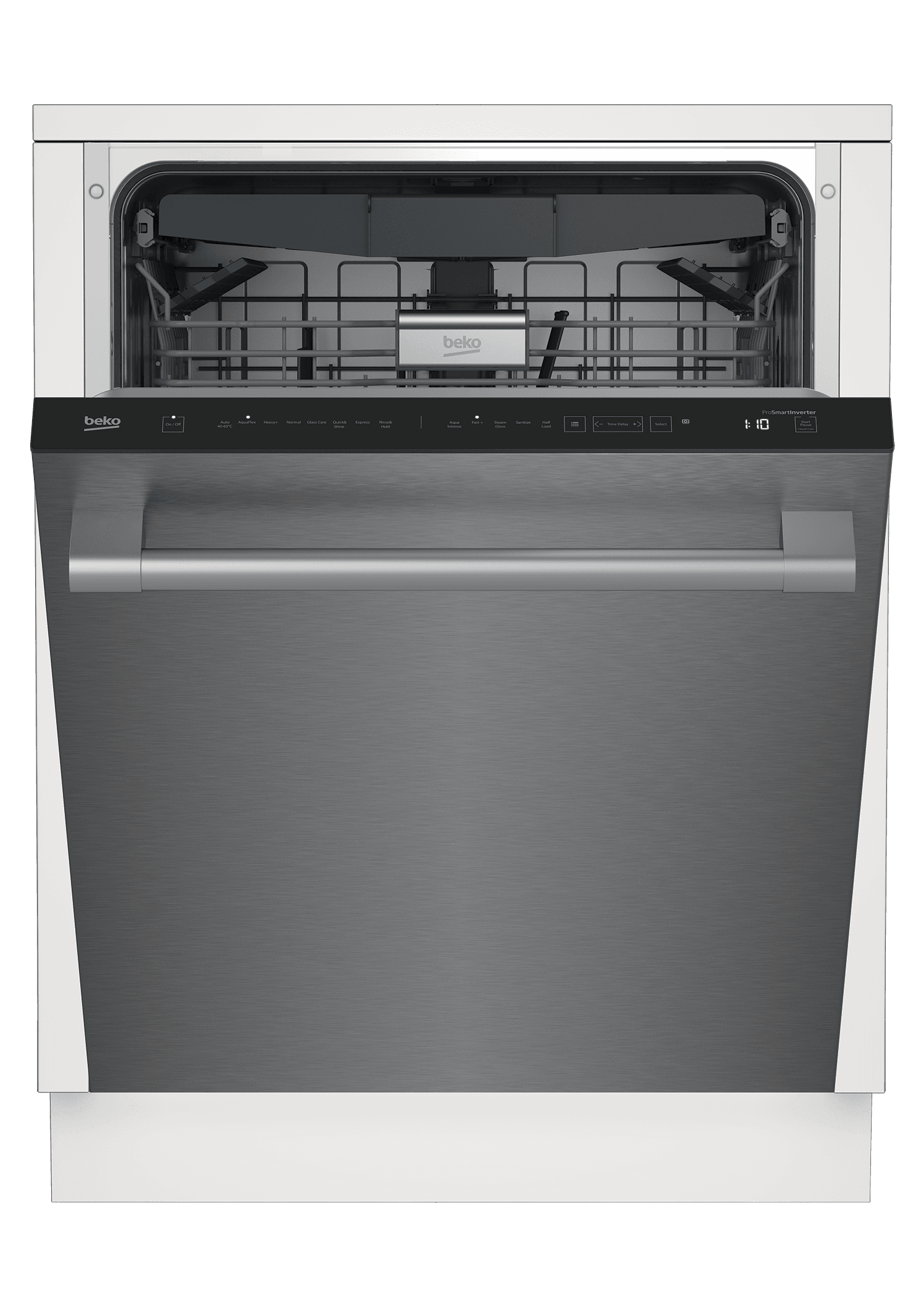 Beko DDT38530XWS Tall Tub Stainless Dishwasher, 16 Place Settings, 45 Dba, Top Control With Water Softener