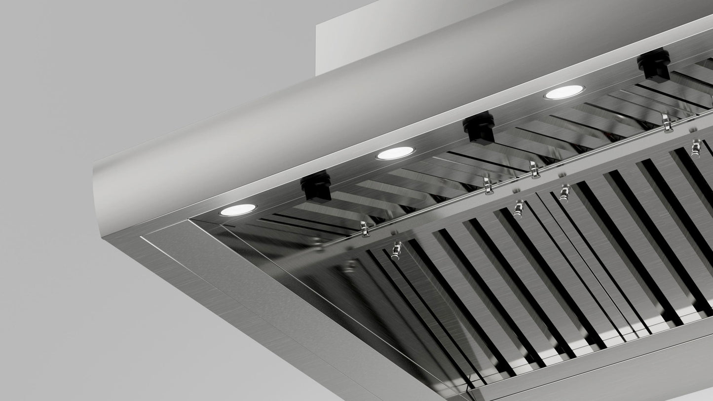 Xo Appliance XOGV36S Outdoor Hood, 36Inw, 33Ind, 18Int, 1200Cfm, Leds, Pro Baffle Filters