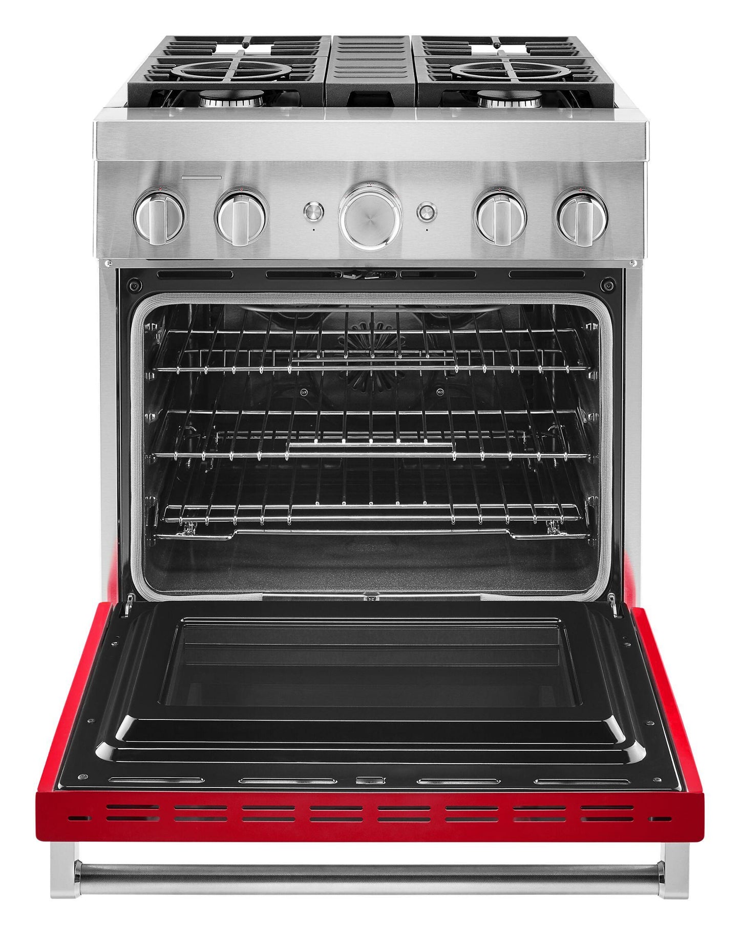 Kitchenaid KFDC500JPA Kitchenaid® 30'' Smart Commercial-Style Dual Fuel Range With 4 Burners - Passion Red