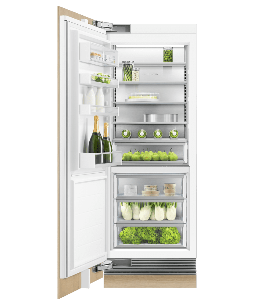 Fisher & Paykel RS3084SLHK1 Integrated Column Refrigerator, 30", Water