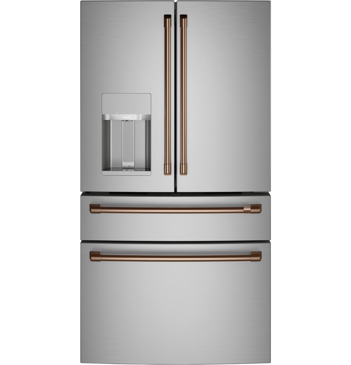 Cafe CXE22DP2PS1 Café&#8482; Energy Star® 22.3 Cu. Ft. Smart Counter-Depth 4-Door French-Door Refrigerator