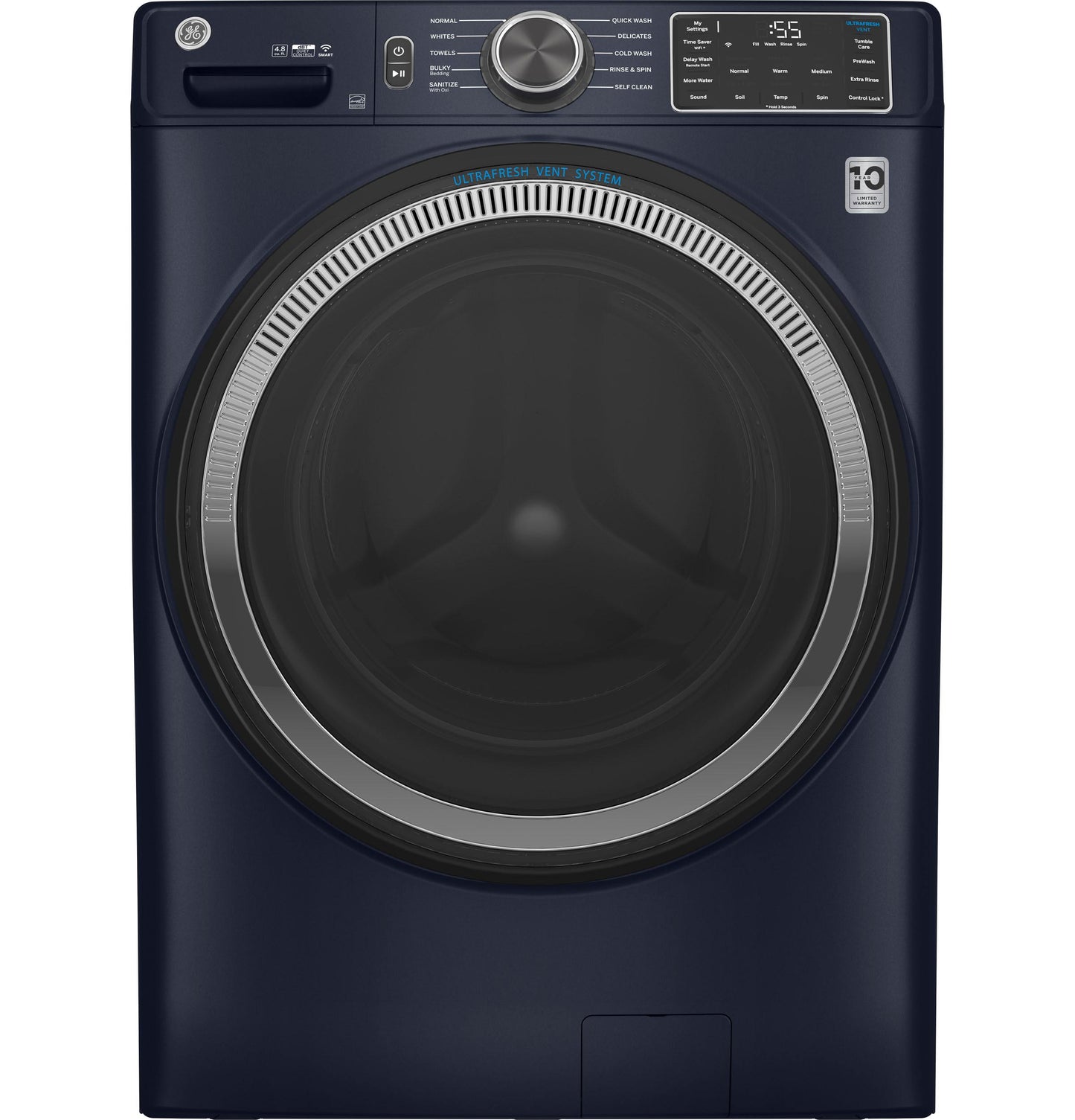 Ge Appliances GFW550SPRRS Ge® 4.8 Cu. Ft. Capacity Smart Front Load Energy Star® Washer With Ultrafresh Vent System With Odorblock™ And Sanitize W/Oxi
