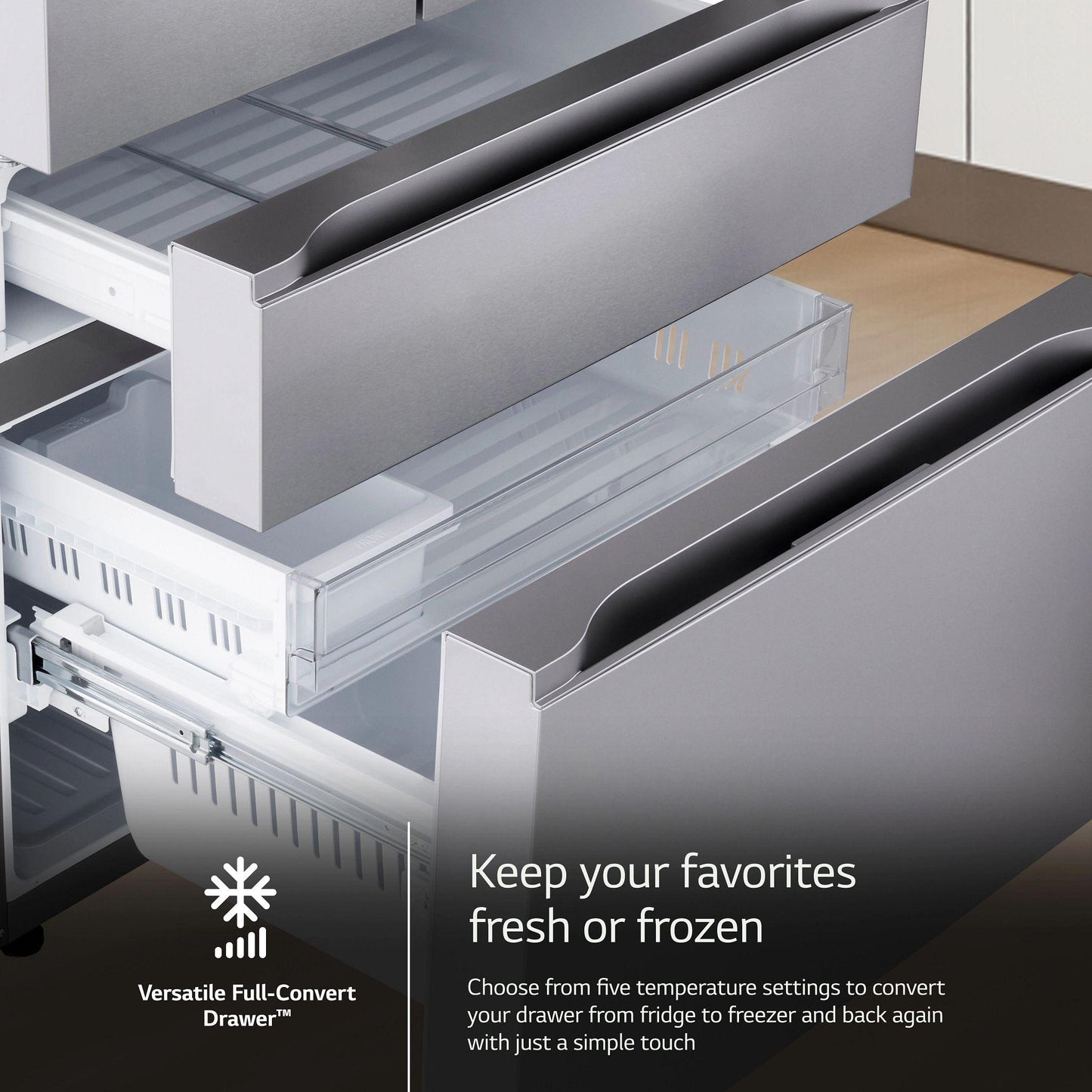 Lg LF30S8210S 30 Cu. Ft. Smart Standard-Depth Max™ 4-Door French Door Refrigerator With Full-Convert Drawer™