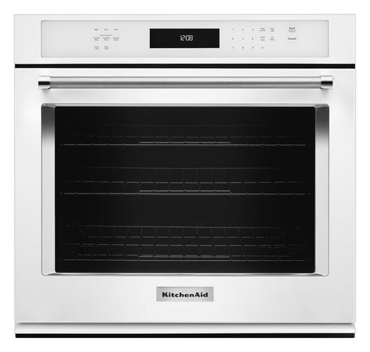 Kitchenaid KOSE507EWH 27" Single Wall Oven With Even-Heat™ True Convection - White