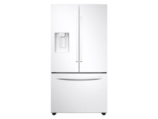 Samsung RF27T5201WW 27 Cu. Ft. Large Capacity 3-Door French Door Refrigerator With External Water & Ice Dispenser In White