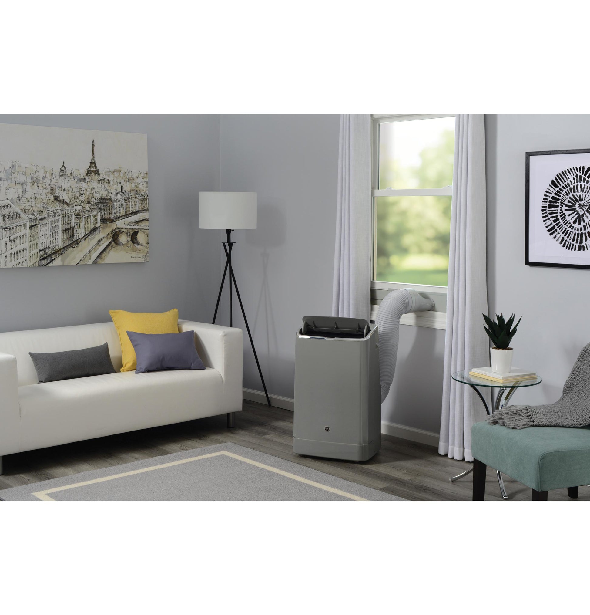 Ge Appliances APWD10JASG Ge® 10,500 Btu Smart Portable Air Conditioner With Dehumidifier And Remote, Grey