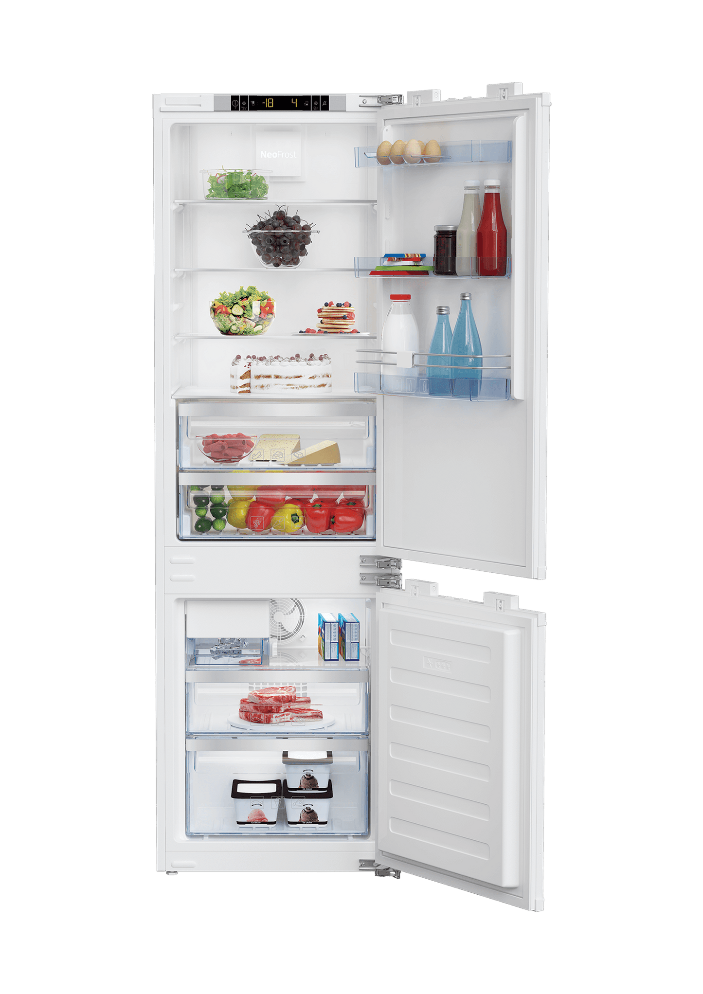 Beko BBBF2410IM 22" Built-In Refrigerator-Bottom Freezer With Auto Ice Maker