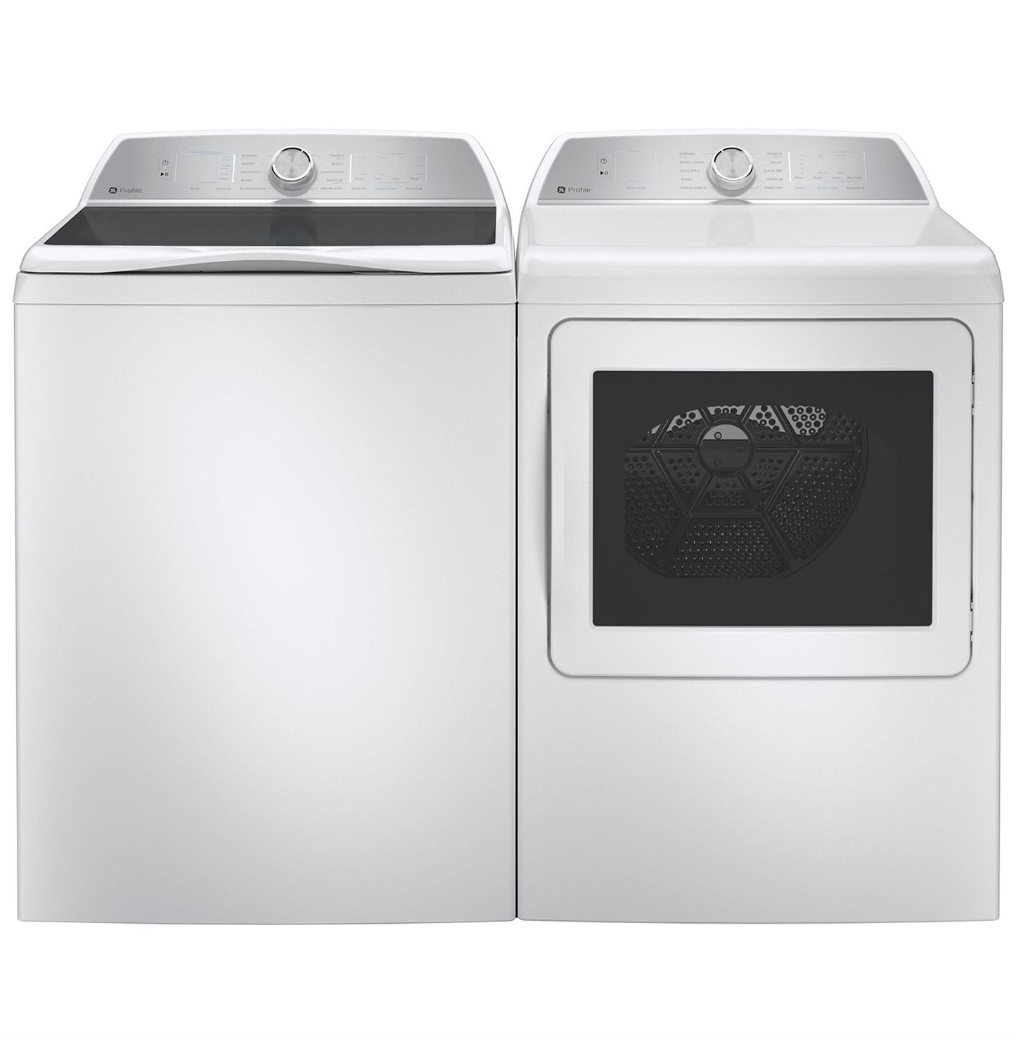 Ge Appliances PTD60EBSRWS Ge Profile&#8482; 7.4 Cu. Ft. Capacity Aluminized Alloy Drum Electric Dryer With Sanitize Cycle And Sensor Dry