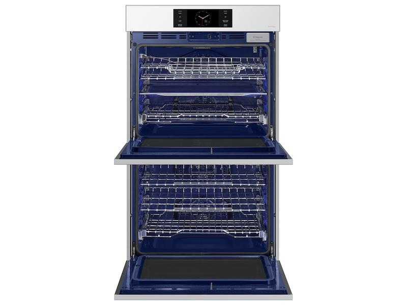 Samsung NV51CB700D12 Bespoke 30" White Glass Double Wall Oven With Ai Pro Cooking™ Camera