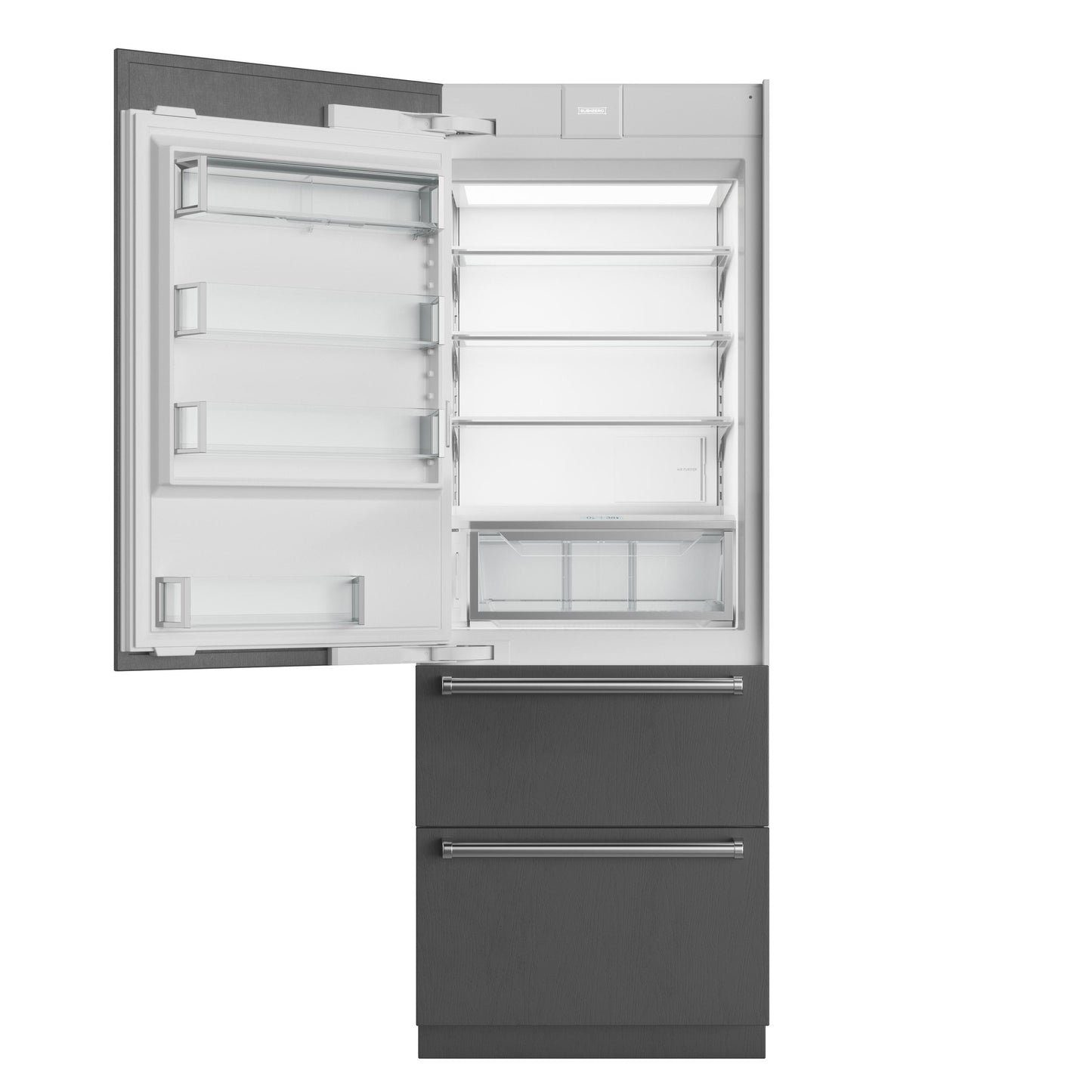 Sub-Zero DET3050CIIDR 30" Designer Over-And-Under Refrigerator/Freezer With Ice Maker And Internal Dispenser - Panel Ready