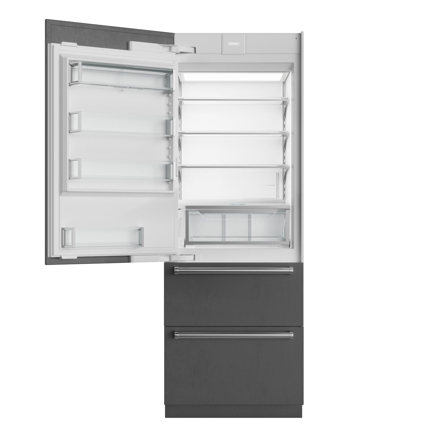 Sub-Zero DET3050CIIDR 30" Designer Over-And-Under Refrigerator/Freezer With Ice Maker And Internal Dispenser - Panel Ready