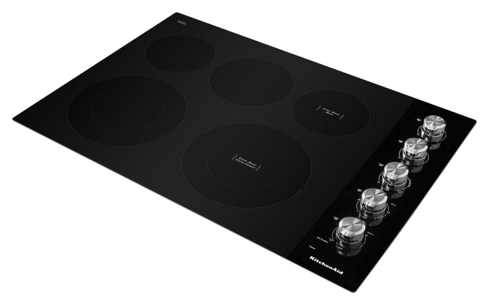 Kitchenaid KCES550HBL 30" Electric Cooktop With 5 Elements And Knob Controls - Black
