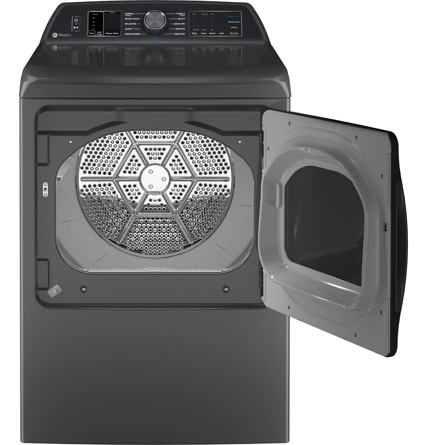 Ge Appliances PTD70EBPTDG Ge Profile&#8482; 7.4 Cu. Ft. Capacity Smart Aluminized Alloy Drum Electric Dryer With Sanitize Cycle And Sensor Dry